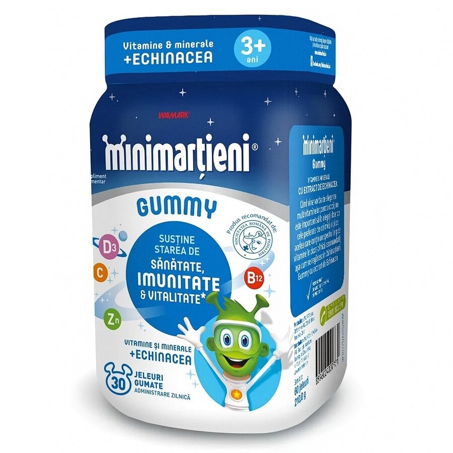 Minimartieni Gummy cu echinacea, 60 jeleuri, Walmark