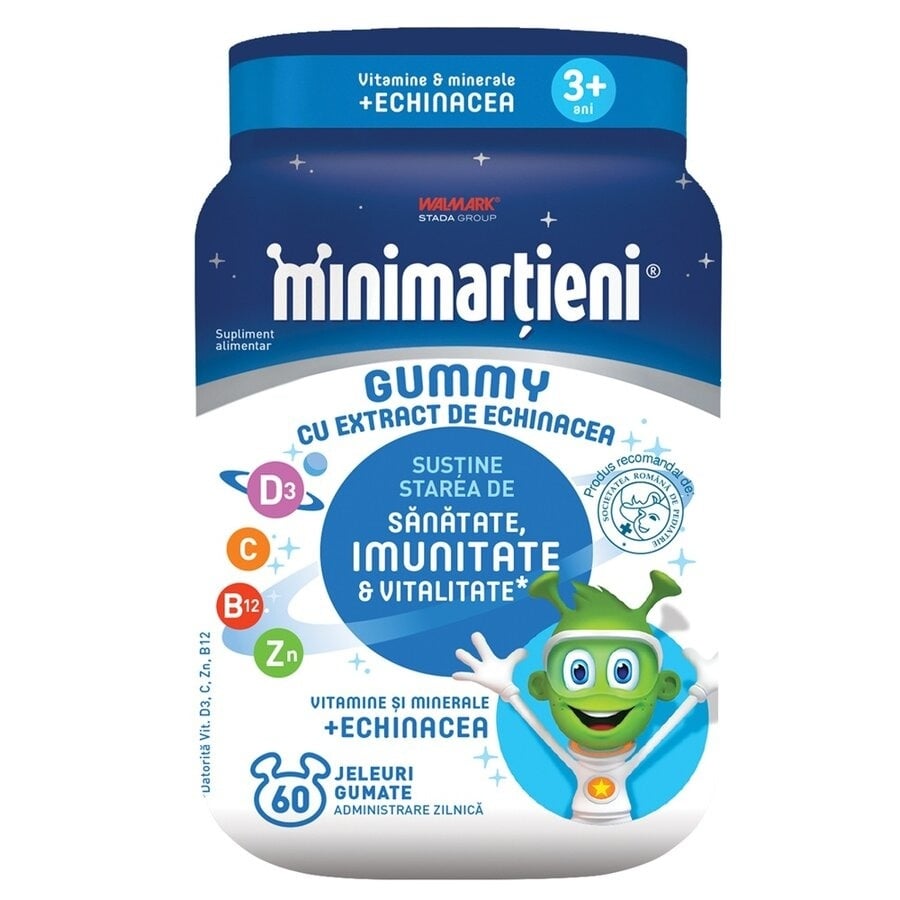 Minimartieni Gummy cu echinacea, 60 jeleuri, Walmark