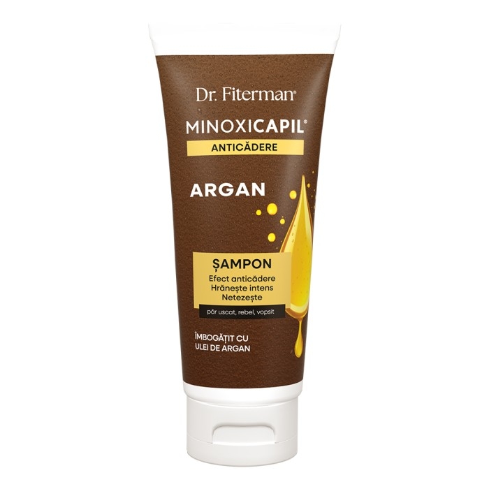 Sampon impotriva caderii parului Minoxicapil Argan, 200 ml, Doctor Fiterman Sampon impotriva caderii parului Minoxicapil Argan, 200 ml, Doctor Fiterman