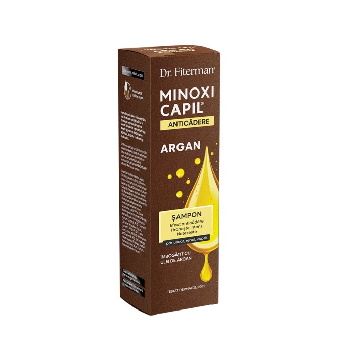 Sampon impotriva caderii parului Minoxicapil Argan, 200 ml, Doctor Fiterman Sampon impotriva caderii parului Minoxicapil Argan, 200 ml, Doctor Fiterman