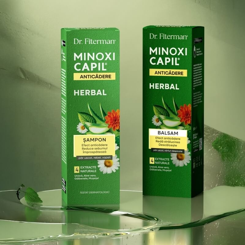 Sampon impotriva caderii parului Minoxicapil Herbal, 200 ml, Doctor Fiterman Sampon impotriva caderii parului Minoxicapil Herbal, 200 ml, Doctor Fiterman