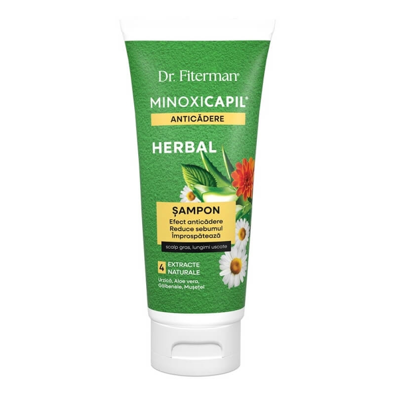 Sampon impotriva caderii parului Minoxicapil Herbal, 200 ml, Doctor Fiterman Sampon impotriva caderii parului Minoxicapil Herbal, 200 ml, Doctor Fiterman