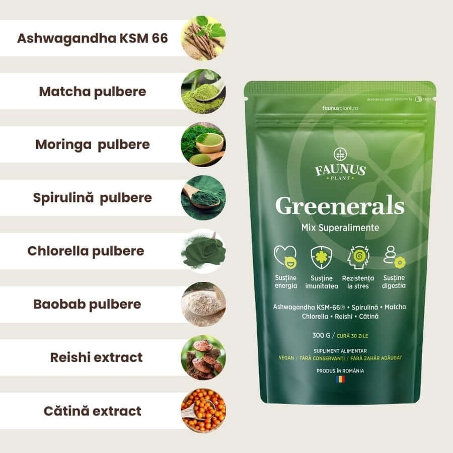 Mix superalimente Greenerals, 300 g, Faunus Plant Mix superalimente Greenerals, 300 g, Faunus Plant