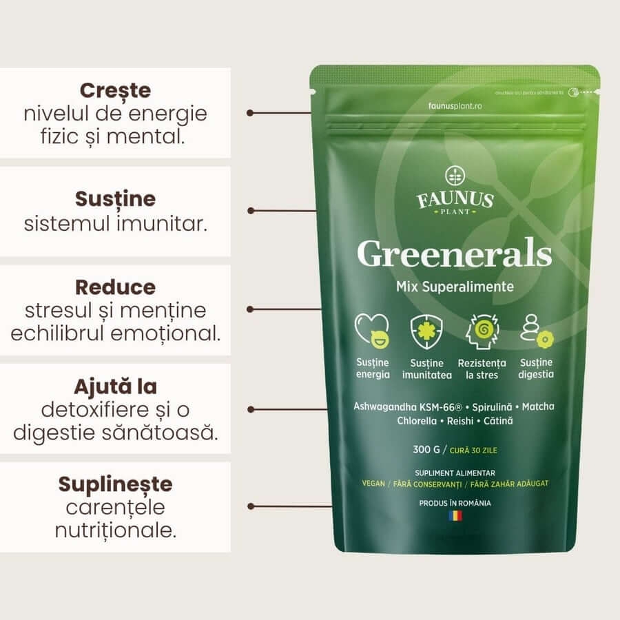 Mix superalimente Greenerals, 300 g, Faunus Plant Mix superalimente Greenerals, 300 g, Faunus Plant