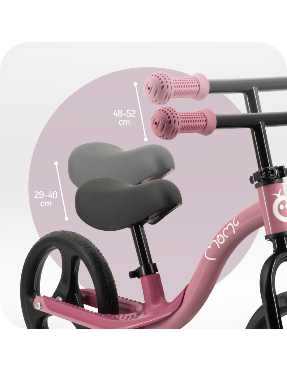 Bicicleta fara pedale cu roti led , Momi Isoka - Pink Bicicleta fara pedale cu roti led , Momi Isoka - Pink