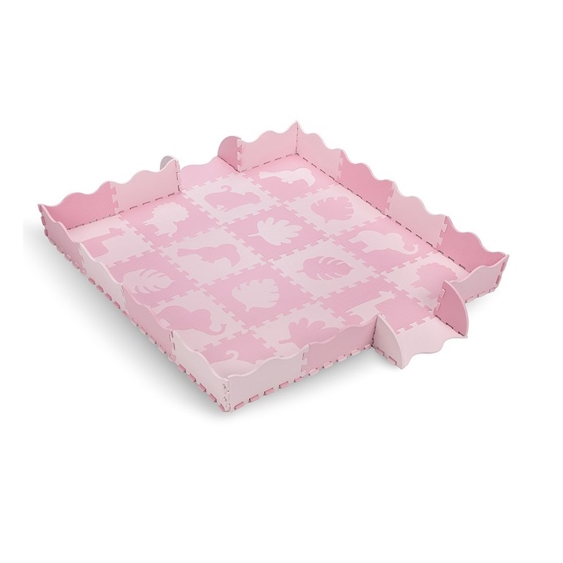 Covoras de joaca Puzzle 150x150 cm, Momi Zawi - Pink Covoras de joaca Puzzle 150x150 cm, Momi Zawi - Pink