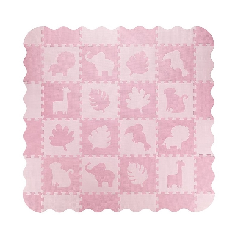 Covoras de joaca Puzzle 150x150 cm, Momi Zawi - Pink Covoras de joaca Puzzle 150x150 cm, Momi Zawi - Pink