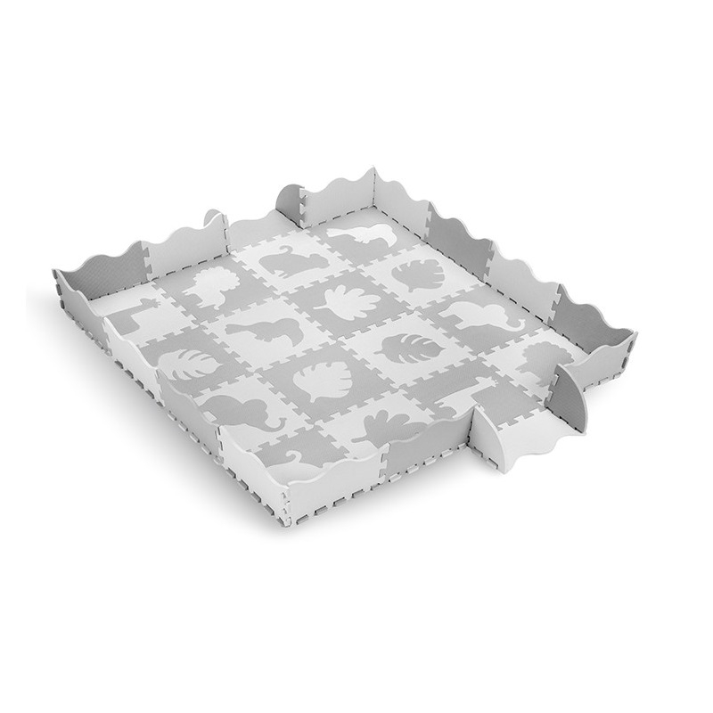 Covoras de joaca Puzzle 150x150 cm, Momi Zawi - Grey Covoras de joaca Puzzle 150x150 cm, Momi Zawi - Grey