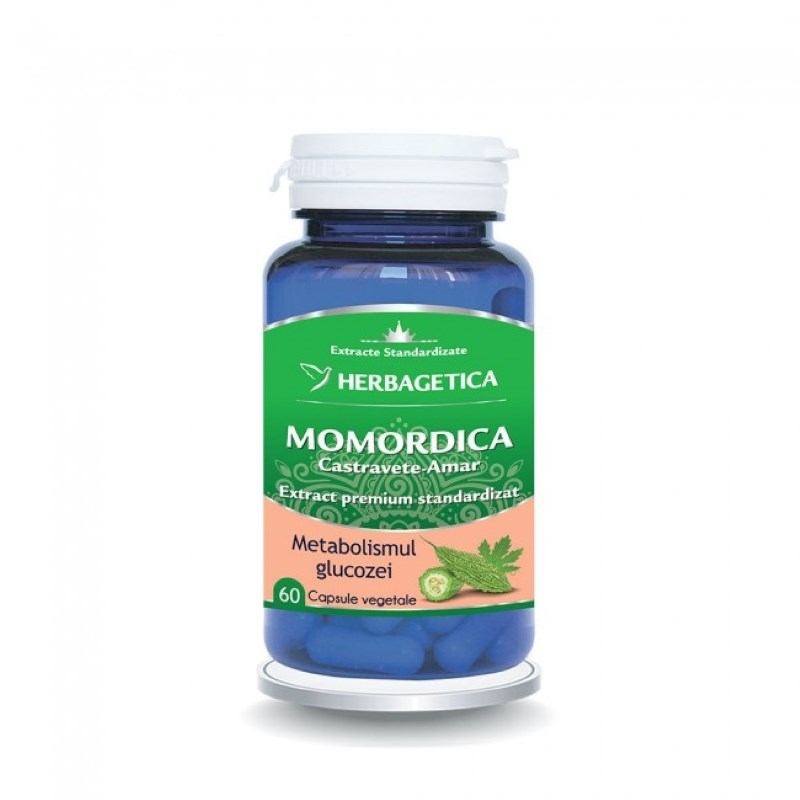 Momordica extract de castravete amar, 60 capsule, Herbagetica Momordica extract de castravete amar, 60 capsule, Herbagetica