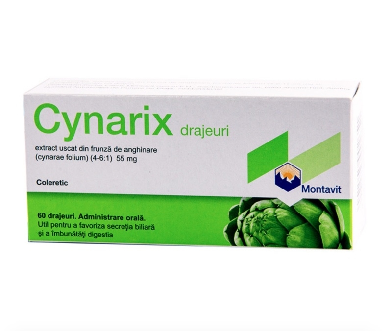 Cynarix, 55 mg, 60 drajeuri, Montavit Cynarix, 55 mg, 60 drajeuri, Montavit