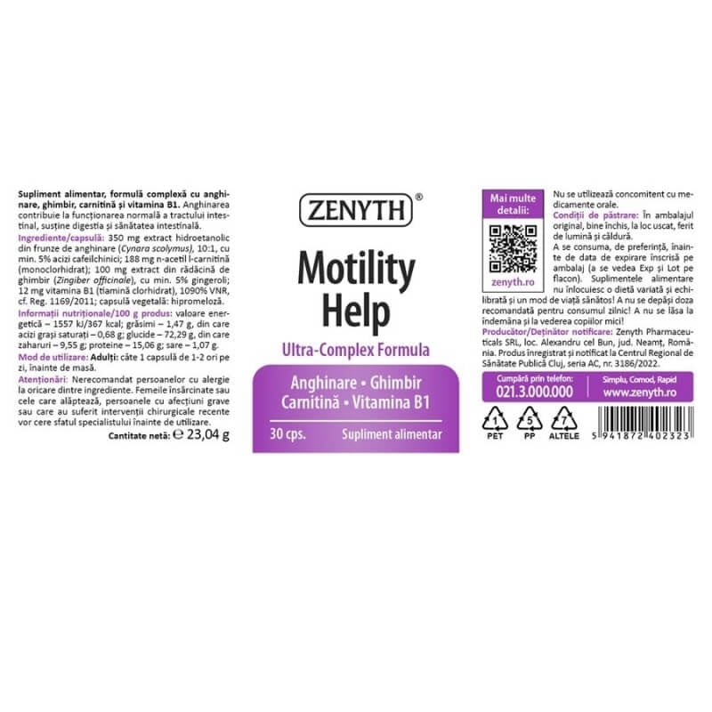 Motility Help, 30 capsule, Zenyth Motility Help, 30 capsule, Zenyth