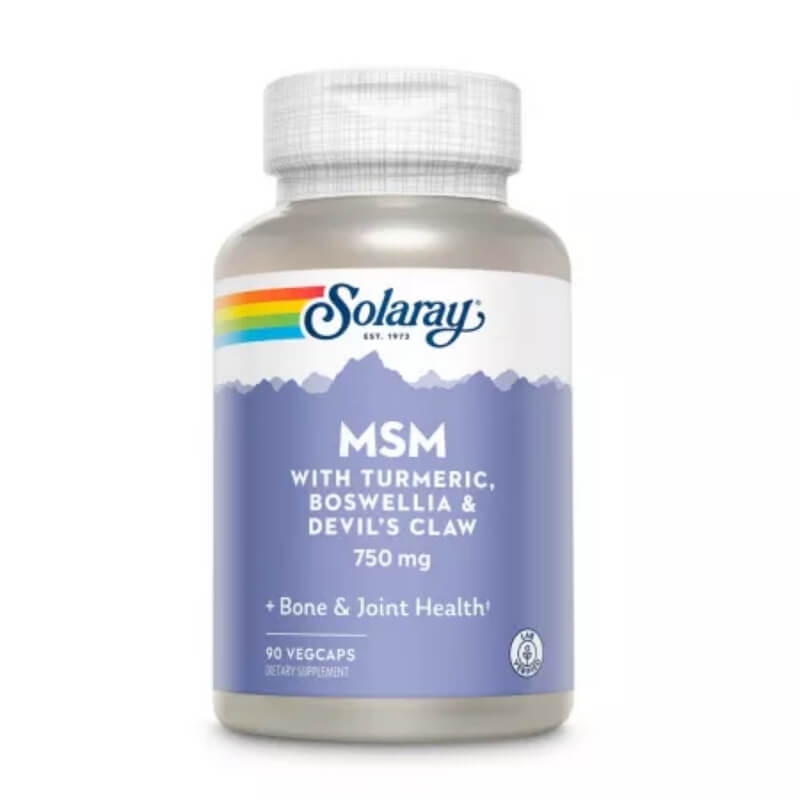 MSM Solaray, 750 mg, 90 capsule vegetale, Secom MSM Solaray, 750 mg, 90 capsule vegetale, Secom
