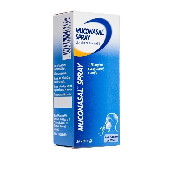 Muconasal spray nazal, 1,18 mg/ml, 10 ml, Sanofi Muconasal spray nazal, 1,18 mg/ml, 10 ml, Sanofi