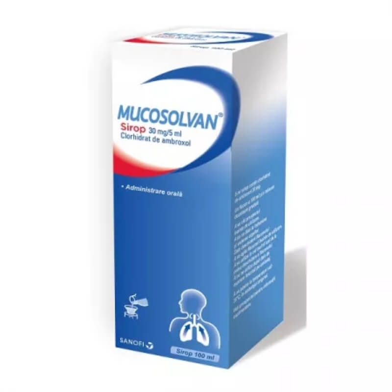 Mucosolvan sirop adulti, 30 mg/5 ml, 100 ml, Sanofi Mucosolvan sirop adulti, 30 mg/5 ml, 100 ml, Sanofi