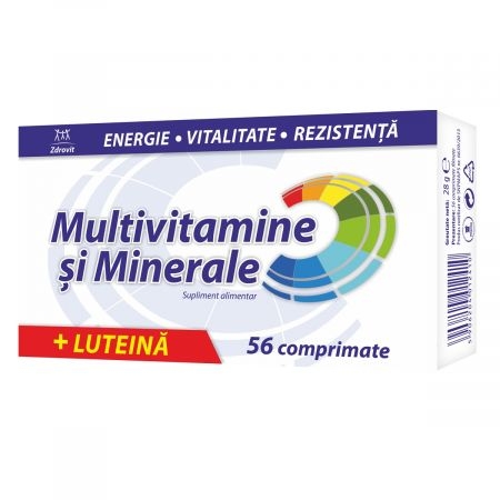 Multivitamine si minerale + Luteina, 56 comprimate, Zdrovit Multivitamine si minerale + Luteina, 56 comprimate, Zdrovit