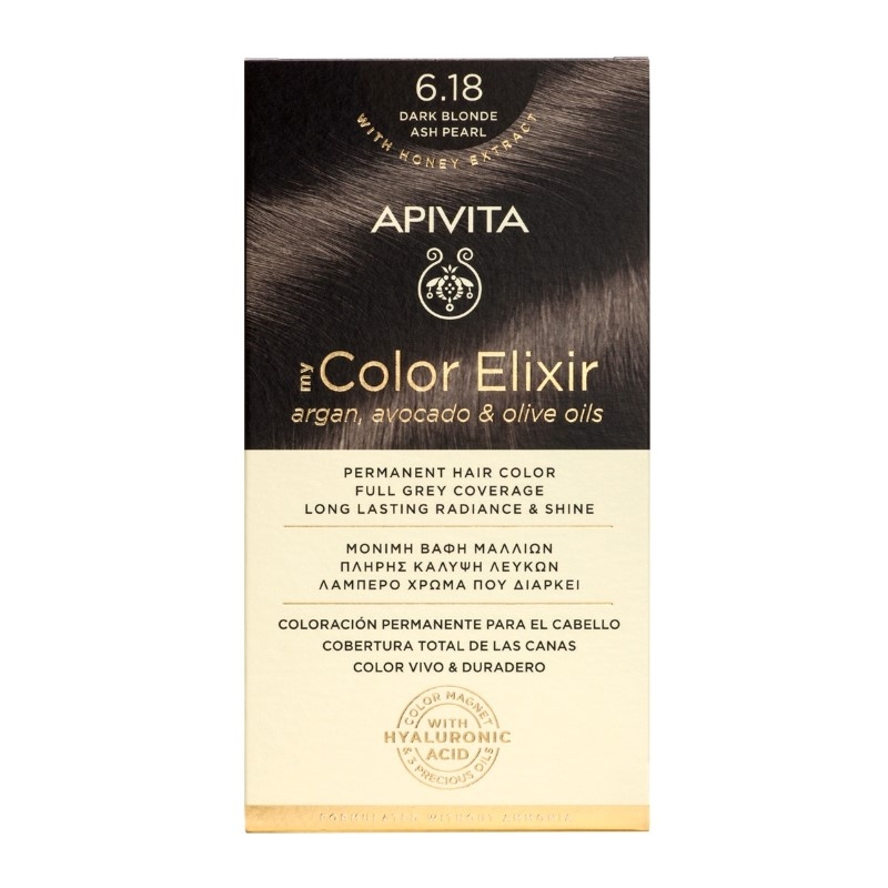 My Color Elixir vopsea par N6.18, 155ml, Apivita My Color Elixir vopsea par N6.18, 155ml, Apivita