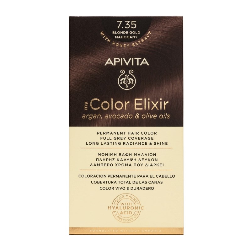 My Color Elixir vopsea par N7.35, 155ml, Apivita My Color Elixir vopsea par N7.35, 155ml, Apivita