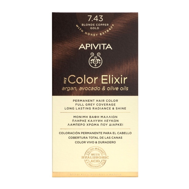 My Color Elixir vopsea par N7.43, 155ml, Apivita My Color Elixir vopsea par N7.43, 155ml, Apivita