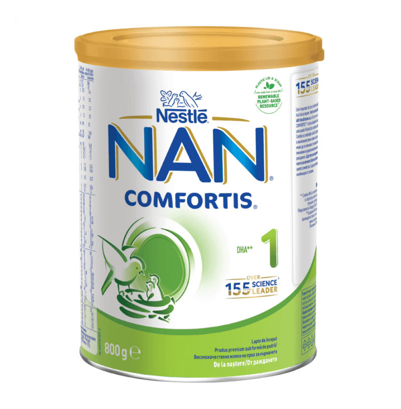 Nan 1 Comfortis lapte de inceput pentru sugari, 800g, Nestle Nan 1 Comfortis lapte de inceput pentru sugari, 800g, Nestle