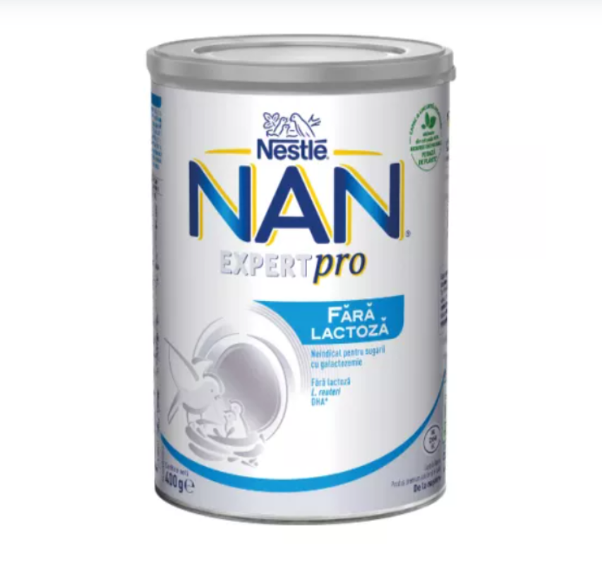 Nestle - Nan fara lactoza lapte praf pentru copii de la nastere 400g Nestle - Nan fara lactoza lapte praf pentru copii de la nastere 400g