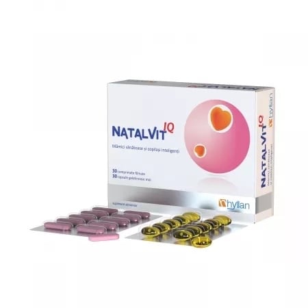 Natalvit IQ, 30 comprimate + 30 capsule, Hyllan Natalvit IQ, 30 comprimate + 30 capsule, Hyllan