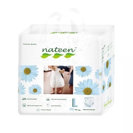 Scutece Pants hipoalergenice nr. 4, 9-14 kg, Premium Line 3D Flex & Fit, 20 bucati, Nateen Scutece Pants hipoalergenice nr. 4, 9-14 kg, Premium Line 3D Flex & Fit, 20 bucati, Nateen