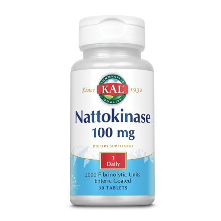 Nattokinase 100 mg Kal, 30 tablete, Secom Nattokinase 100 mg Kal, 30 tablete, Secom