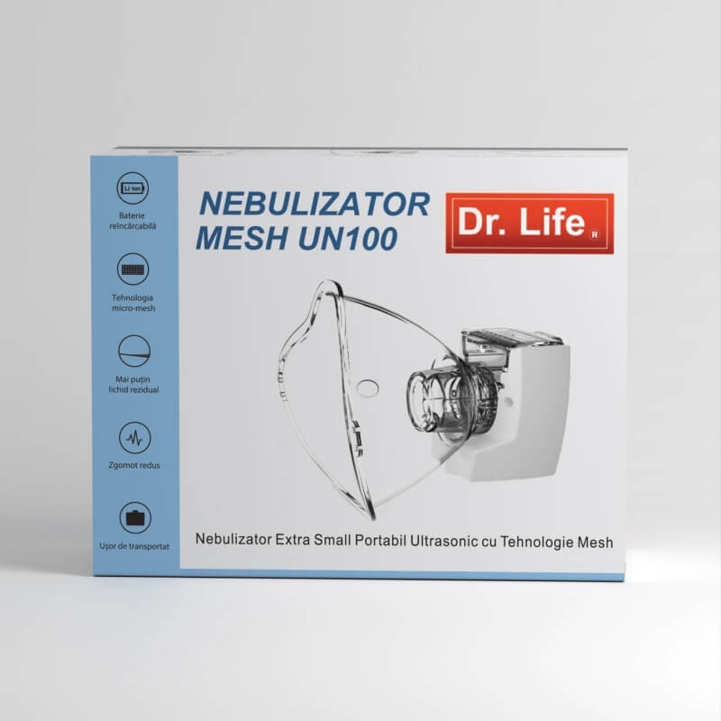 Nebulizator portabil ultrasonic cu tehnologie Mesh Extra Small UN100, Dr. Life Nebulizator portabil ultrasonic cu tehnologie Mesh Extra Small UN100, Dr. Life