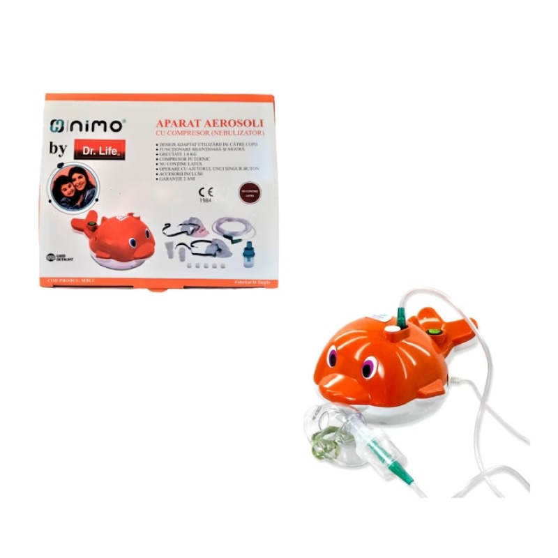 Nebulizator cu compresor MDL1 Delfin Nimo, Dr. Life Nebulizator cu compresor MDL1 Delfin Nimo, Dr. Life