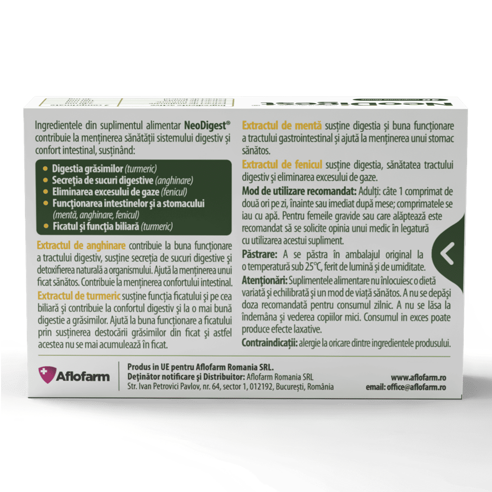 NeoDigest, 30 comprimate filmate, Aflofarm NeoDigest, 30 comprimate filmate, Aflofarm