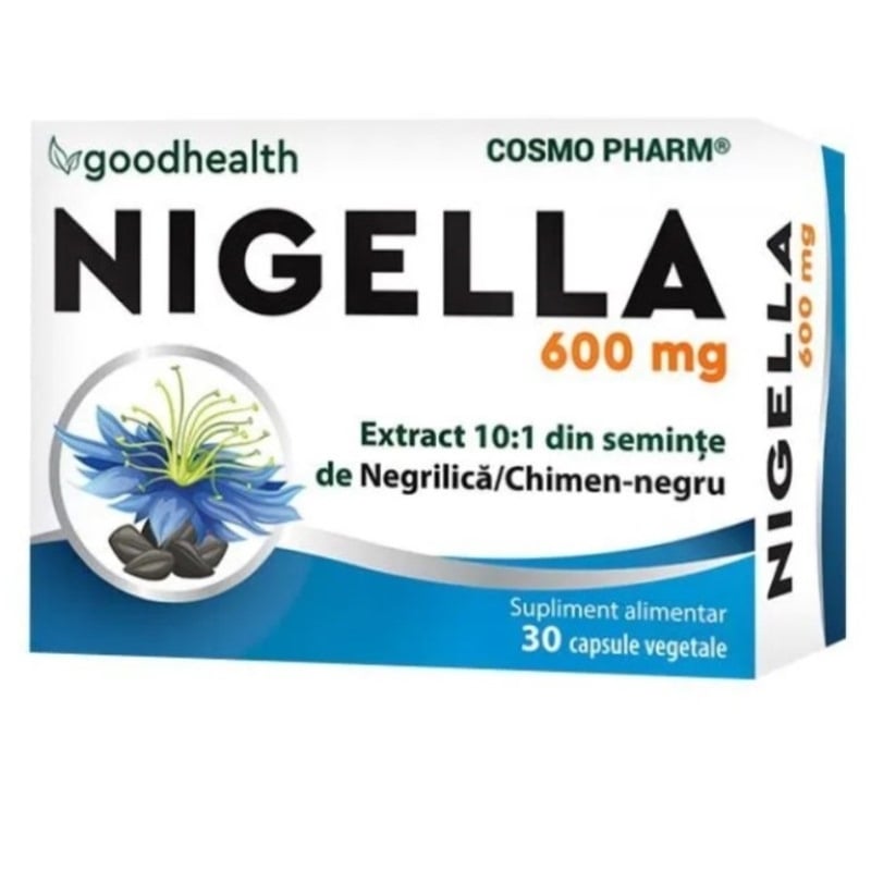 Nigella 600 mg, 30 capsule, Cosmo Pharm Nigella 600 mg, 30 capsule, Cosmo Pharm