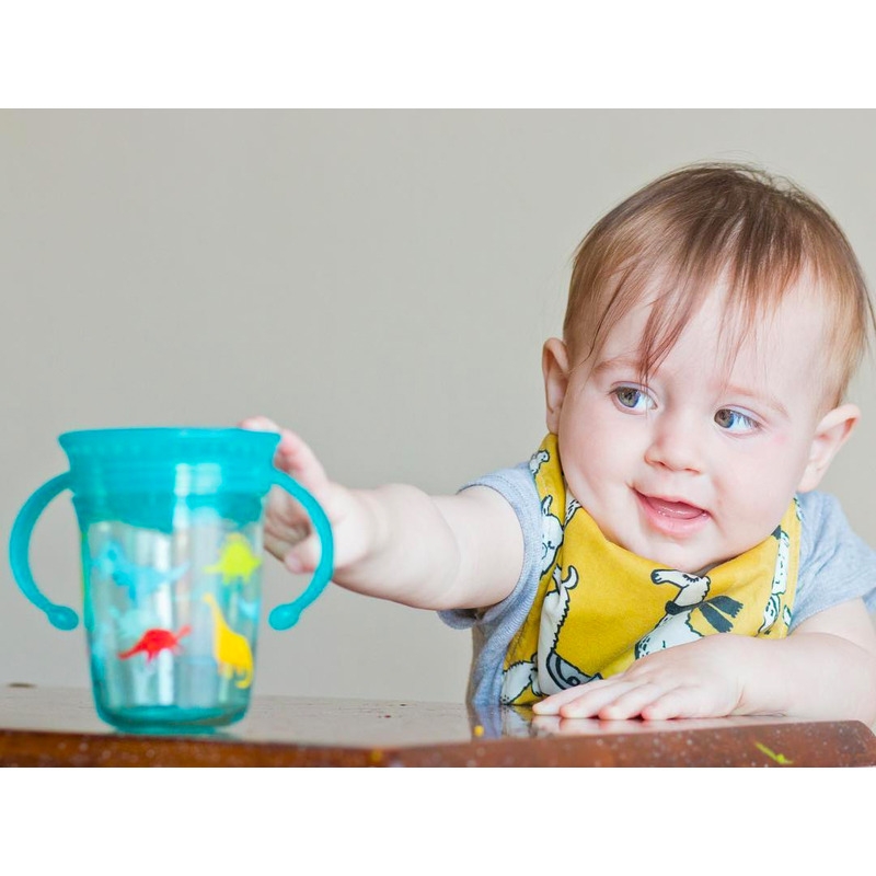Nuby - Cana cu manere, 360°, Din materialul ecologic tritan, Rezistenta, 240 ml, 6 luni+, Albastru Nuby - Cana cu manere, 360°, Din materialul ecologic tritan, Rezistenta, 240 ml, 6 luni+, Albastru
