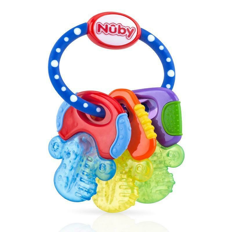 Nuby - Jucarie pentru dentitie, Cu gel de racire, Fara BPA, 3+ luni, Multicolor Nuby - Jucarie pentru dentitie, Cu gel de racire, Fara BPA, 3+ luni, Multicolor