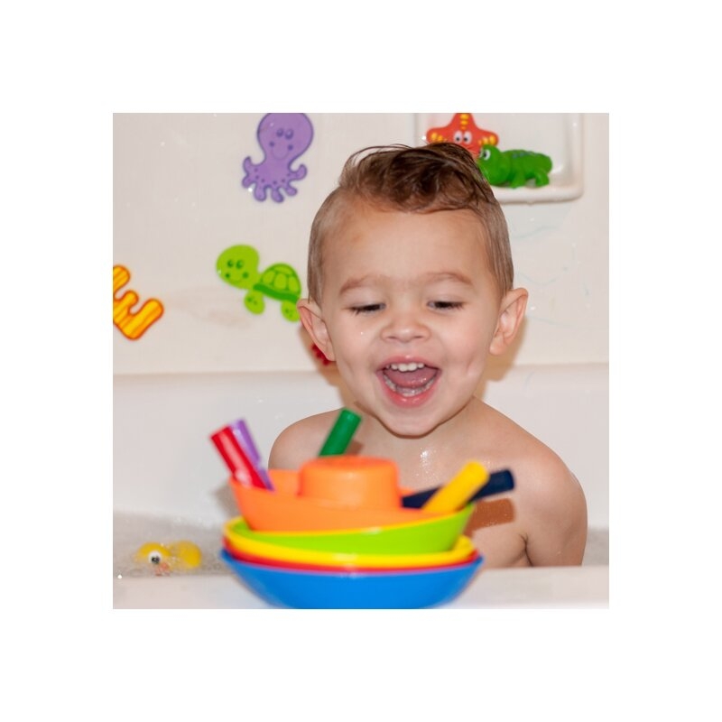 Nuby - Set 5 creioane colorate pentru baie, 36+ Nuby - Set 5 creioane colorate pentru baie, 36+
