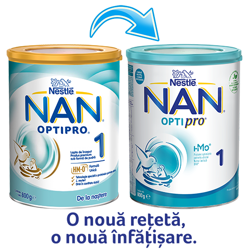 Nestle - Nan 1 Optipro HMO lapte praf pentru copii de la nastere 800g Nestle - Nan 1 Optipro HMO lapte praf pentru copii de la nastere 800g