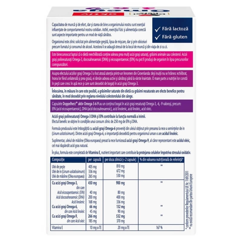 Aktiv Omega 3-6-9, 60 capsule, Doppelherz Aktiv Omega 3-6-9, 60 capsule, Doppelherz
