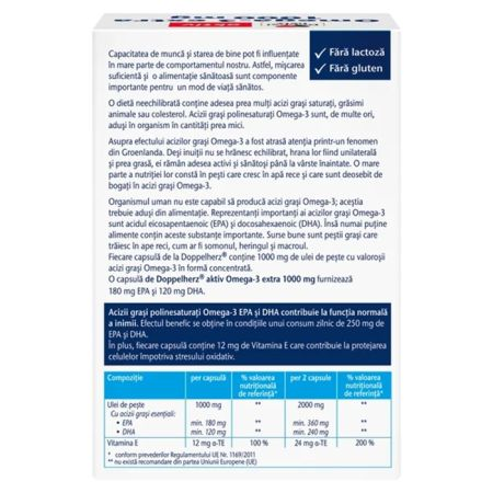 Aktiv Omega 3 Extra, 1000mg 120caps, Doppelherz Aktiv Omega 3 Extra, 1000mg 120caps, Doppelherz