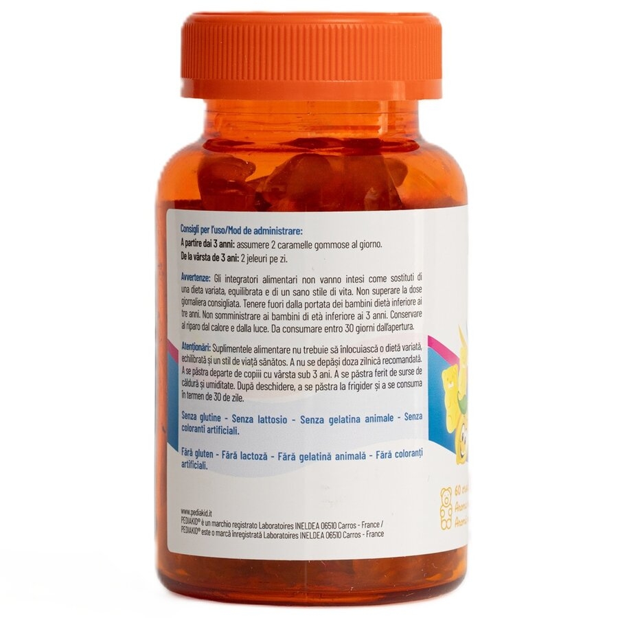 Omega 3 pentru copii cu aroma de lamaie, 60 jeleuri gumate, Pediakid Omega 3 pentru copii cu aroma de lamaie, 60 jeleuri gumate, Pediakid