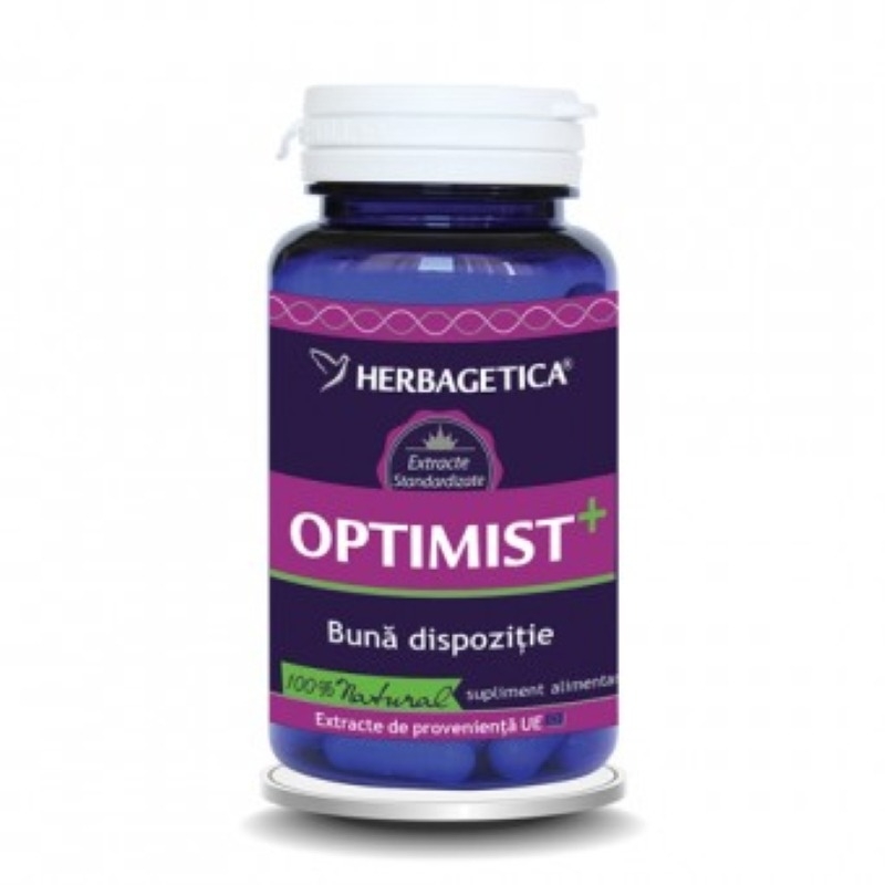 Optimist +, 60 capsule, Herbagetica Optimist +, 60 capsule, Herbagetica