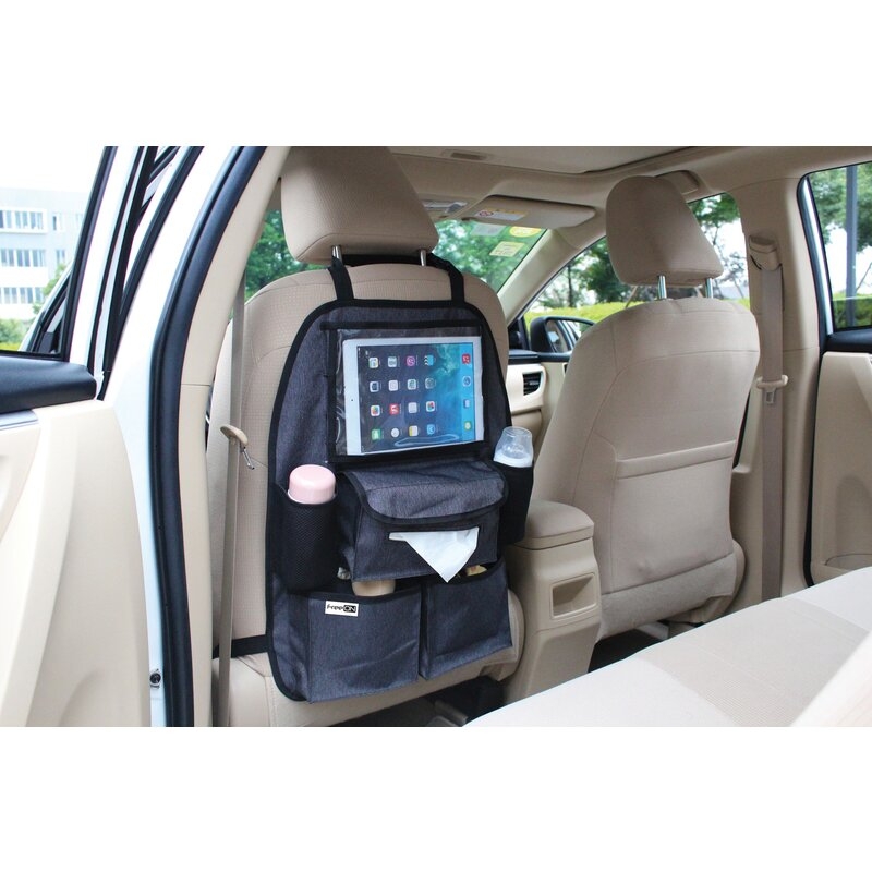 Organizator auto cu suport pentru tableta, Deluxe, Cu multiple buzunare, FreeON, Black Organizator auto cu suport pentru tableta, Deluxe, Cu multiple buzunare, FreeON, Black