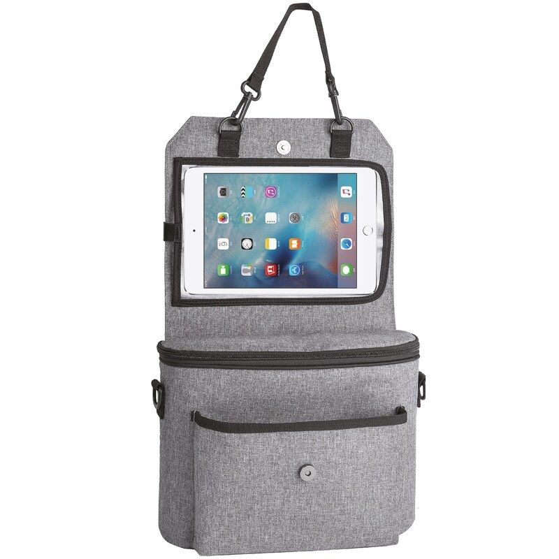 Organizator auto si pentru carucior, 3 in 1, Transformabil in gentuta mamici, Cu suport pentru tableta, iPad, Cu buzunare, FreeON, Grey Organizator auto si pentru carucior, 3 in 1, Transformabil in gentuta mamici, Cu suport pentru tableta, iPad, Cu buzunare, FreeON, Grey