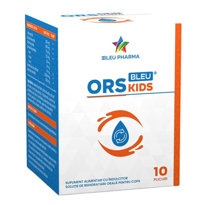 ORS Bleu Kids, 10 plicuri, Bleu Pharma ORS Bleu Kids, 10 plicuri, Bleu Pharma