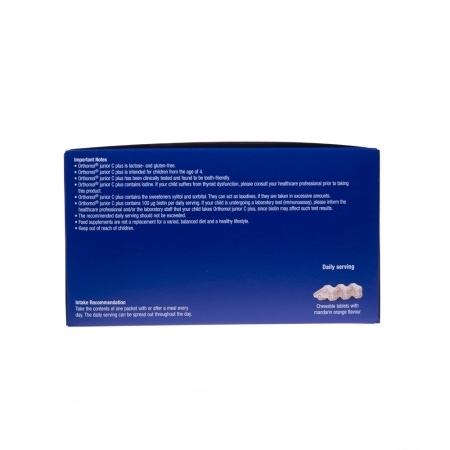 Junior C Plus cu aroma de mandarina si portocala, 30 plicuri cu 3 tablete masticabile, Orthomol Junior C Plus cu aroma de mandarina si portocala, 30 plicuri cu 3 tablete masticabile, Orthomol