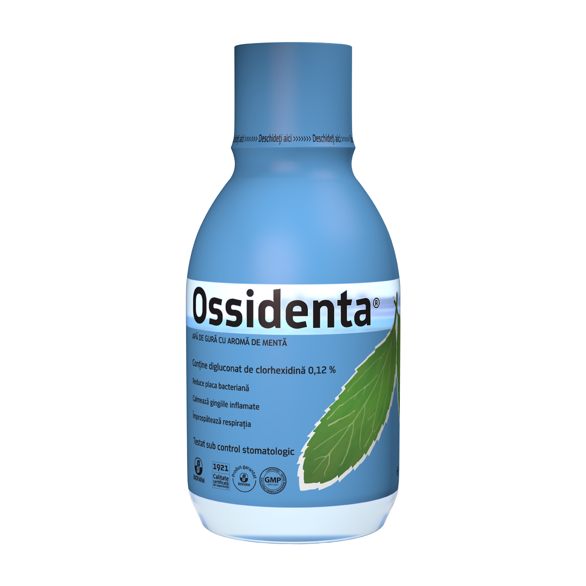 Ossidenta menta apa de gura 250ml Ossidenta menta apa de gura 250ml