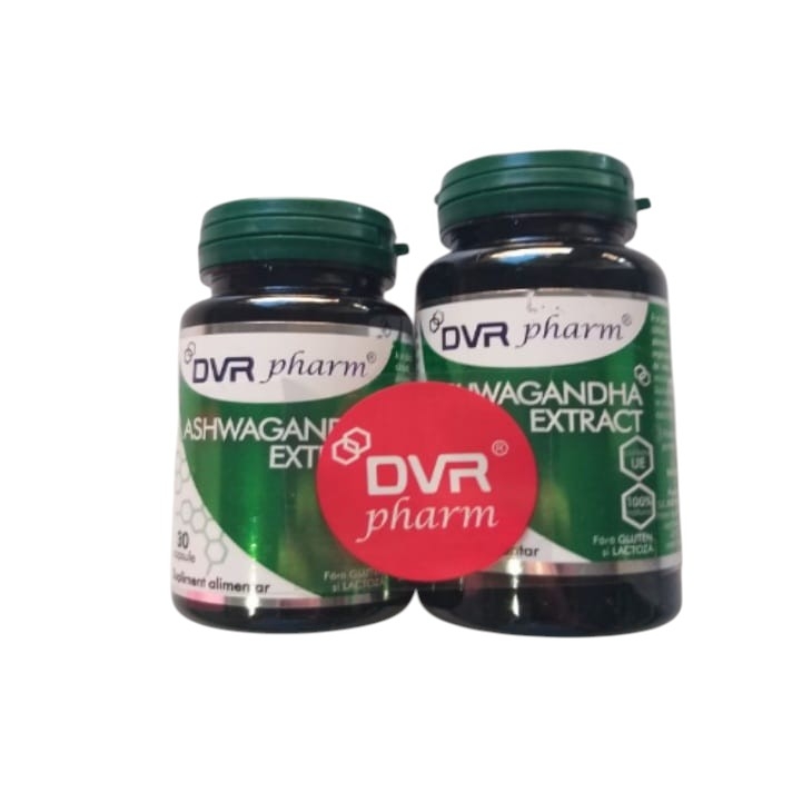 Pachet Ashwagandha extract, 60 + 30 capsule, DVR Pharm Pachet Ashwagandha extract, 60 + 30 capsule, DVR Pharm