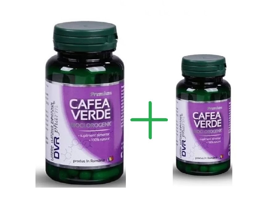 Pachet Cafea verde, 60 capsule + 30 capsule, DVR Pharm Pachet Cafea verde, 60 capsule + 30 capsule, DVR Pharm