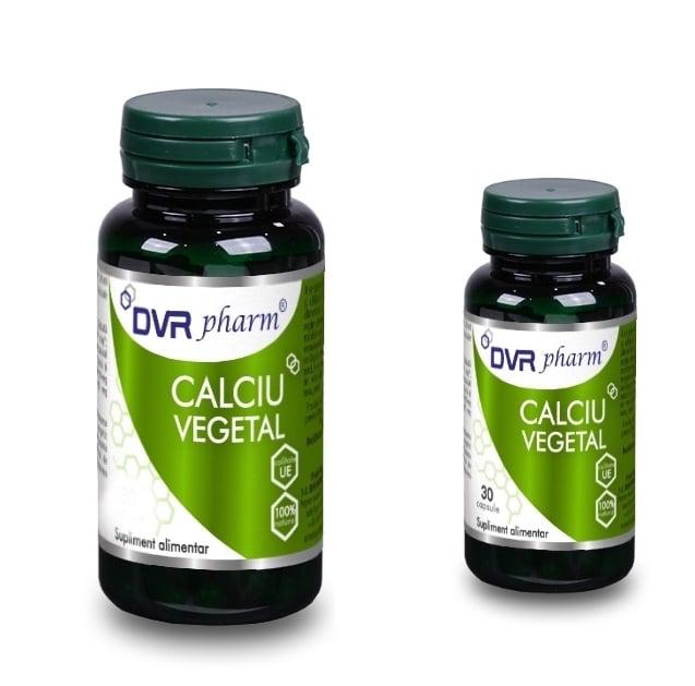 Pachet Calciu vegetal, 60 + 30 capsule, DVR Pharm