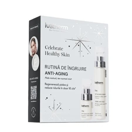 Pachet Crema anti-aging UNA, 50 ml + Crema anti-aging contur ochi UNA, 15 ml, Ivatherm Pachet Crema anti-aging UNA, 50 ml + Crema anti-aging contur ochi UNA, 15 ml, Ivatherm
