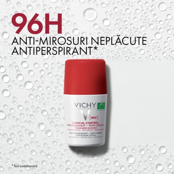 Pachet Deodorant roll-on Clinical Control 96h, 50 ml + 50 ml, Vichy Pachet Deodorant roll-on Clinical Control 96h, 50 ml + 50 ml, Vichy