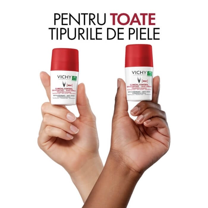 Pachet Deodorant roll-on Clinical Control 96h, 50 ml + 50 ml, Vichy Pachet Deodorant roll-on Clinical Control 96h, 50 ml + 50 ml, Vichy
